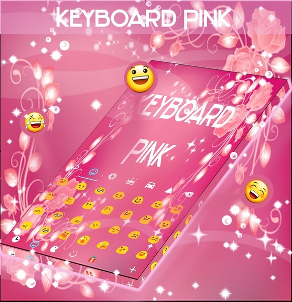 Pink Keyboard Rose Theme - Preview 3