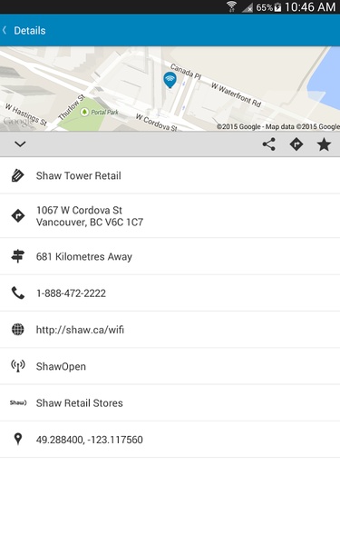 Shaw Go WiFi Finder - Preview 2