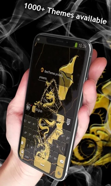 GO Keyboard Golden Dragon Theme - Preview 4