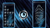 Beautiful Blue Metal Launcher Theme screenshot 4