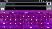 GO Keyboard Purple Light Theme screenshot 5