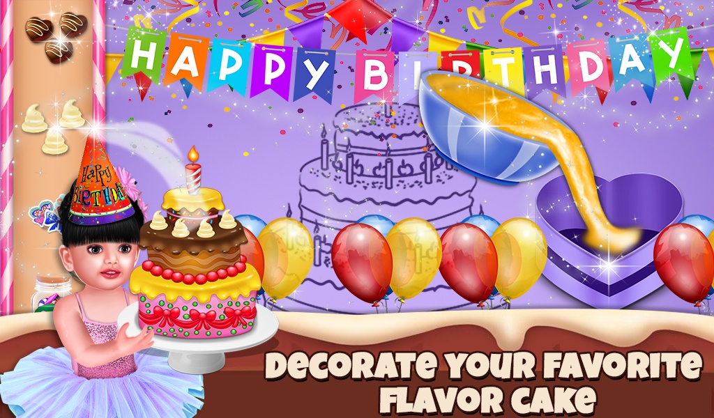 Baby Aadhya Birthday Cake Maker Cooking Game - Preview 2