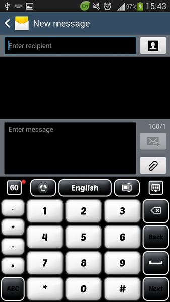 GO Keyboard Black and White Theme - Preview 10