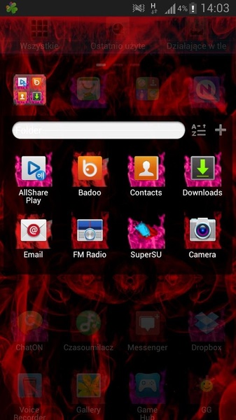 GO Launcher EX Theme Red Fire - Preview 3