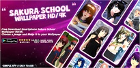 Rina Sakura School Wallpaper screenshot 9