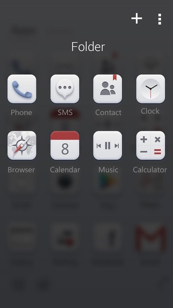 Pale GO Launcher Theme - Preview 1