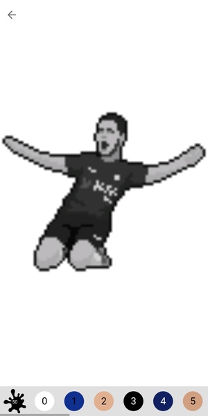 Coloring LOGO Football Pixel art by number - Preview 3