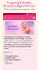 Pregnancy calculator, symptoms screenshot 2