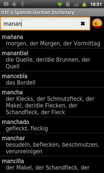 DIC-o Spanish-German - Preview 1