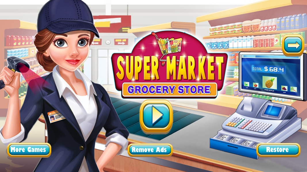 Supermarket Shopping cash register cashier games - Preview 1