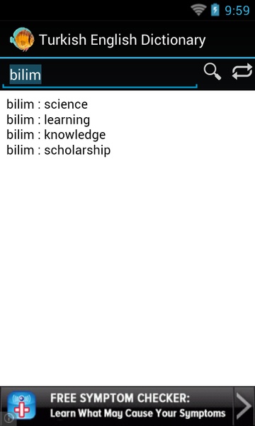 English Turkish Dictionary - Preview 6
