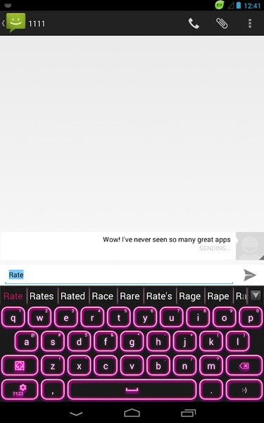 GO Keyboard Pink Glow - Preview 1