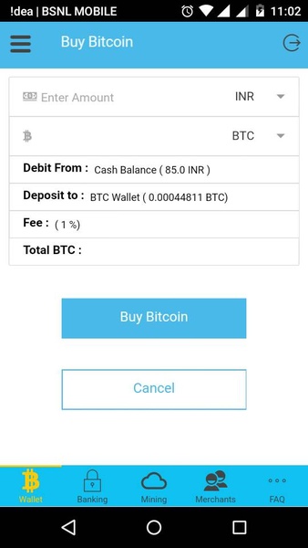 Bitcoin India Wallet - Preview 2