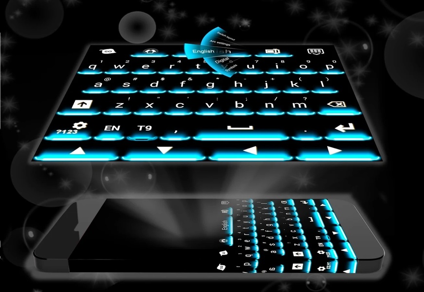 Neon Theme Keyboard Phone - Preview 4