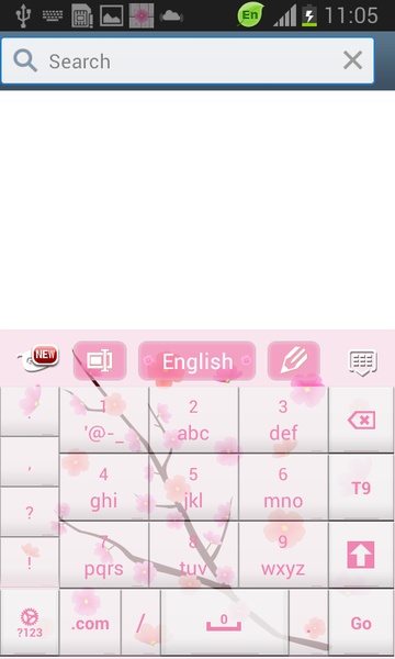 Pink Flowers GO Keyboard - Preview 2