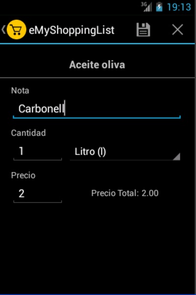 eMyShoppingList - Preview 2