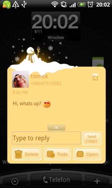 GO SMS Christmas Snow Theme - Preview 4