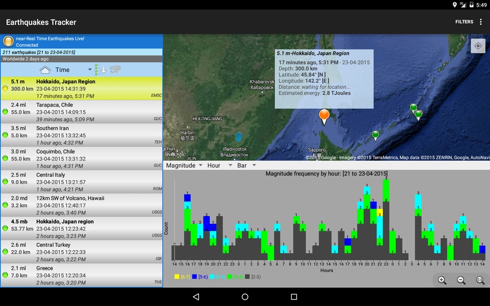 Earthquakes Tracker - Preview 6