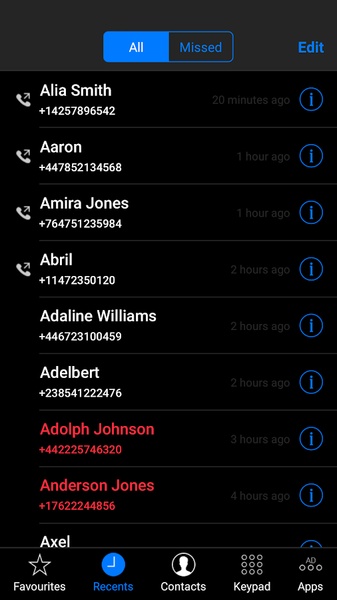 Dialer Theme Dark - Preview 2