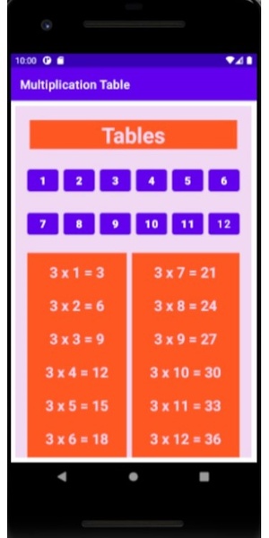 Multiplication Table by Tamer App Developer - Preview 3