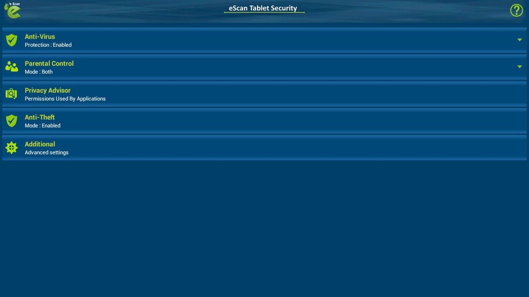 eScan Tablet Security - Preview 12
