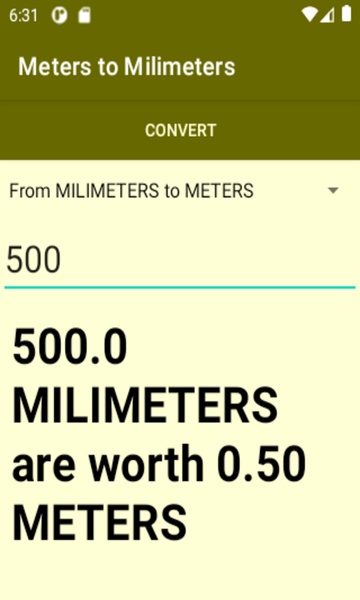 Meters to Milimeters converter - Preview 2