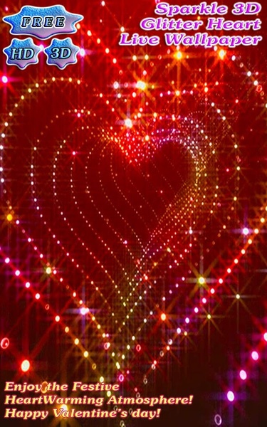 3D Sparkle Glitter Heart - Preview 4