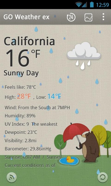 Cartoon GO Weather EX - Preview 3