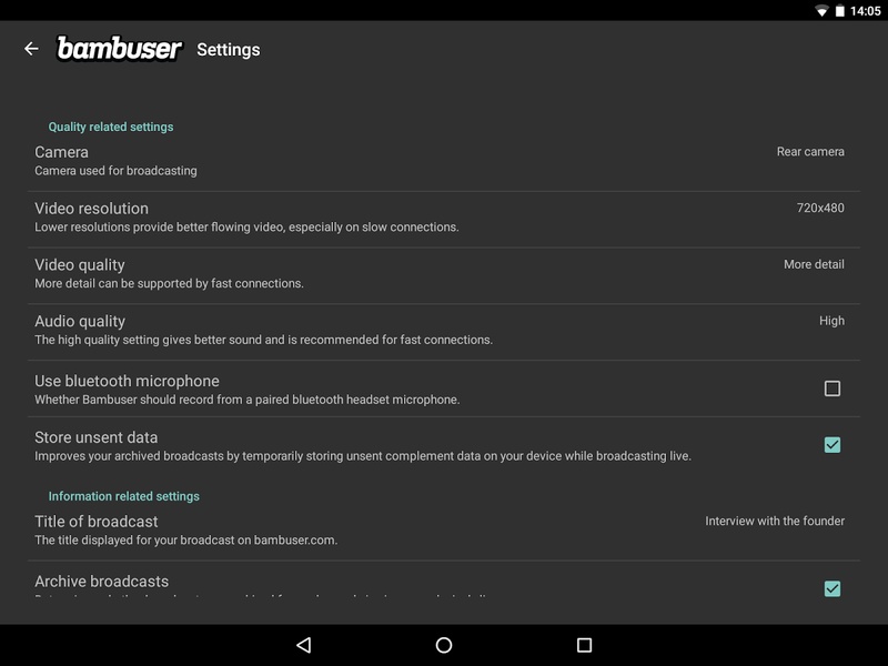 Bambuser for Android - Download the APK from Uptodown