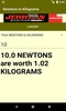 Newtons to Kilograms converter screenshot 4