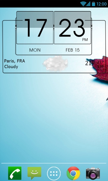 3D flip clock & world weather widget theme pack 6 - Preview 1