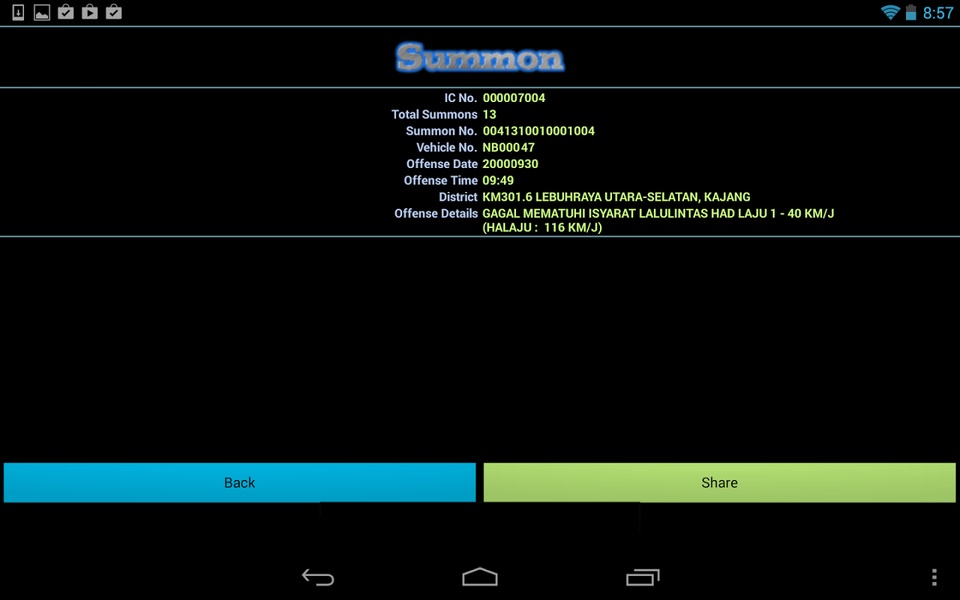 Malaysia JPJ Summons - Preview 2