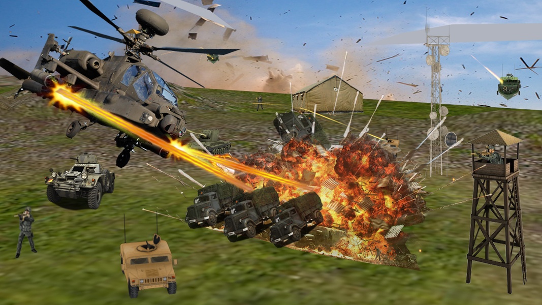Gunship Air Helicopter War 3D - Preview 1