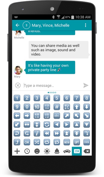 chompSMS emoji add-on - Preview 1
