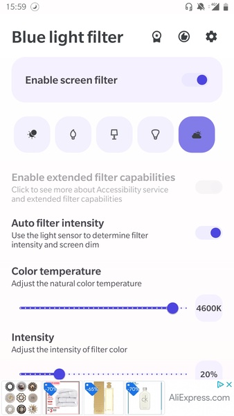 Blue Light Filter: Night light - Preview 1