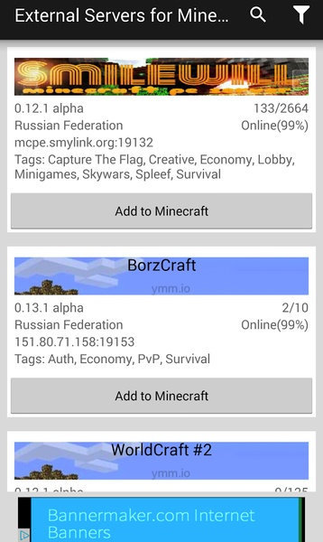 External Servers for Minecraft PE - Preview 1