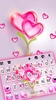 Flower Pink Hearts Keyboard Ba screenshot 5