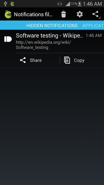 Notifications filter - Preview 4