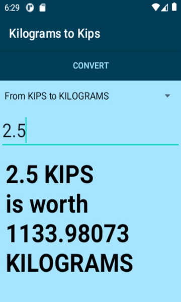 Kilograms to Kips converter - Preview 1