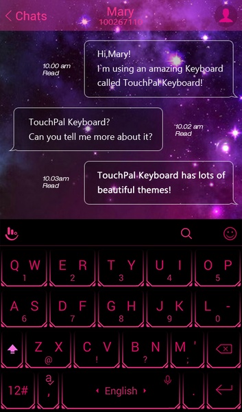 TouchPal SkinPack Neon Pink - Preview 2