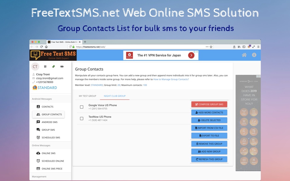 FreeTextSMS.net Web SMS Solution - Preview 10