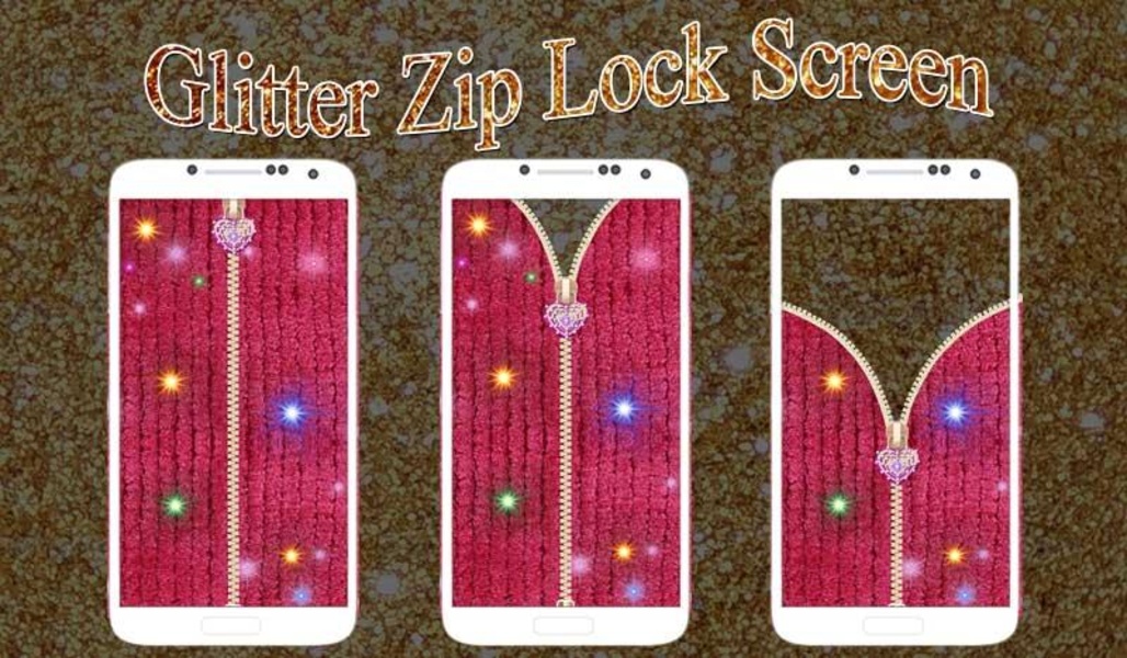 Glitter Zip Lock Screen - Preview 4