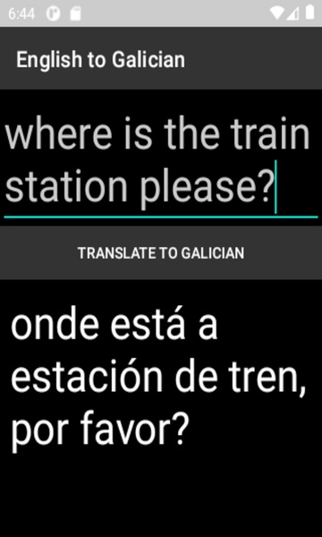 English to Galician Translator - Preview 1