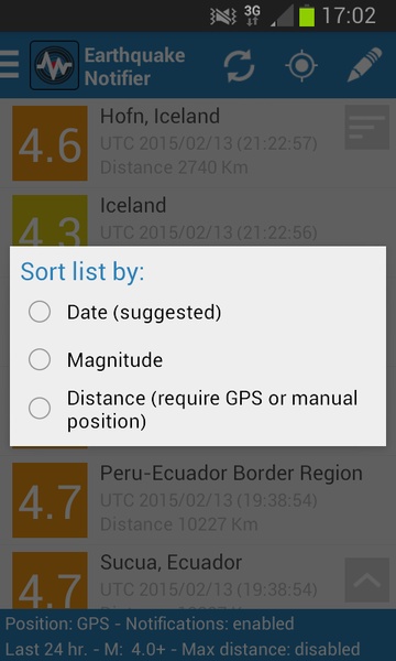 Earthquake Notifier - Preview 5