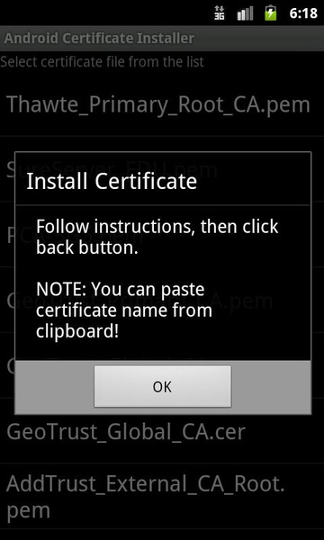 Android Certificate Installer - Preview 2