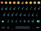 Emoji Keyboard Flat Black Blue screenshot 2