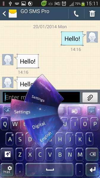 GO Keyboard Galaxy Theme - Preview 11