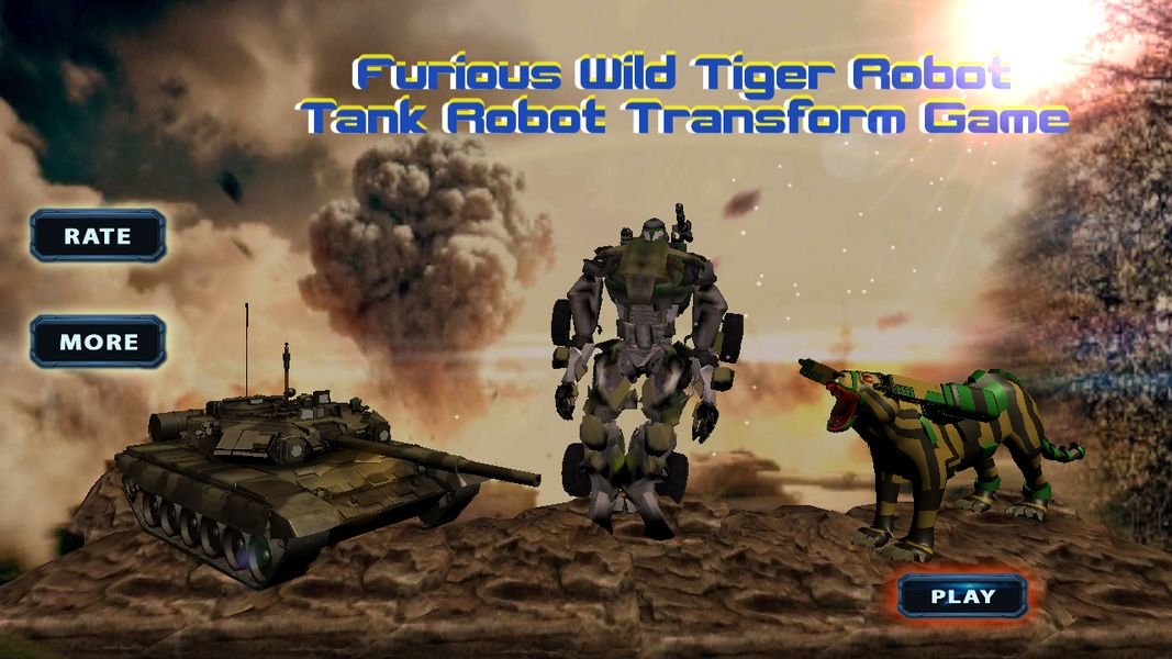 Furious Wild Tiger Robot Tank Robot Transform Game - Preview 3