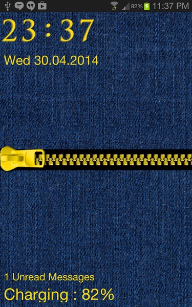 Blue Jeans Zipper Go Locker Theme - Preview 3