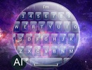 AI Keyboard Theme Glass Galaxy screenshot 1
